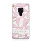 Personalised Pink White Rose Gold Name Huawei Mate 20 Phone Case