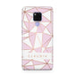 Personalised Pink White Rose Gold Name Huawei Mate 20X Phone Case