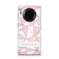 Personalised Pink White Rose Gold Name Huawei Mate 30 Pro Phone Case