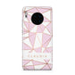 Personalised Pink White Rose Gold Name Huawei Mate 30