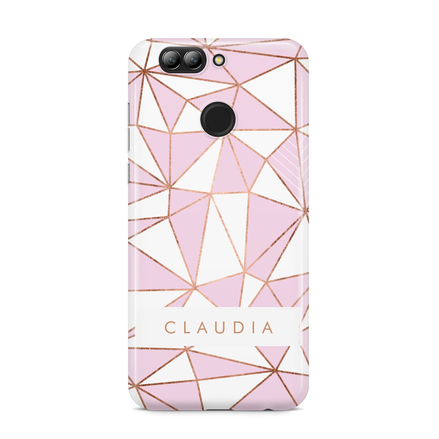 Personalised Pink White Rose Gold Name Huawei Nova 2s Phone Case