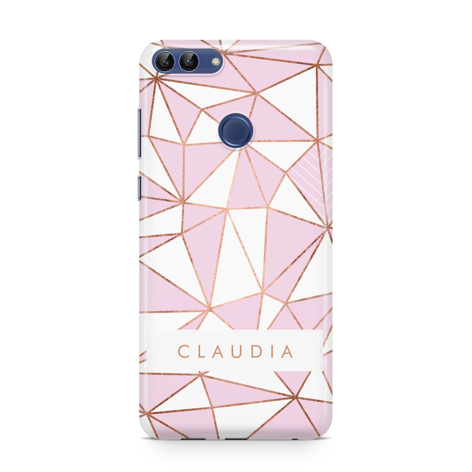 Personalised Pink White Rose Gold Name Huawei P Smart Case