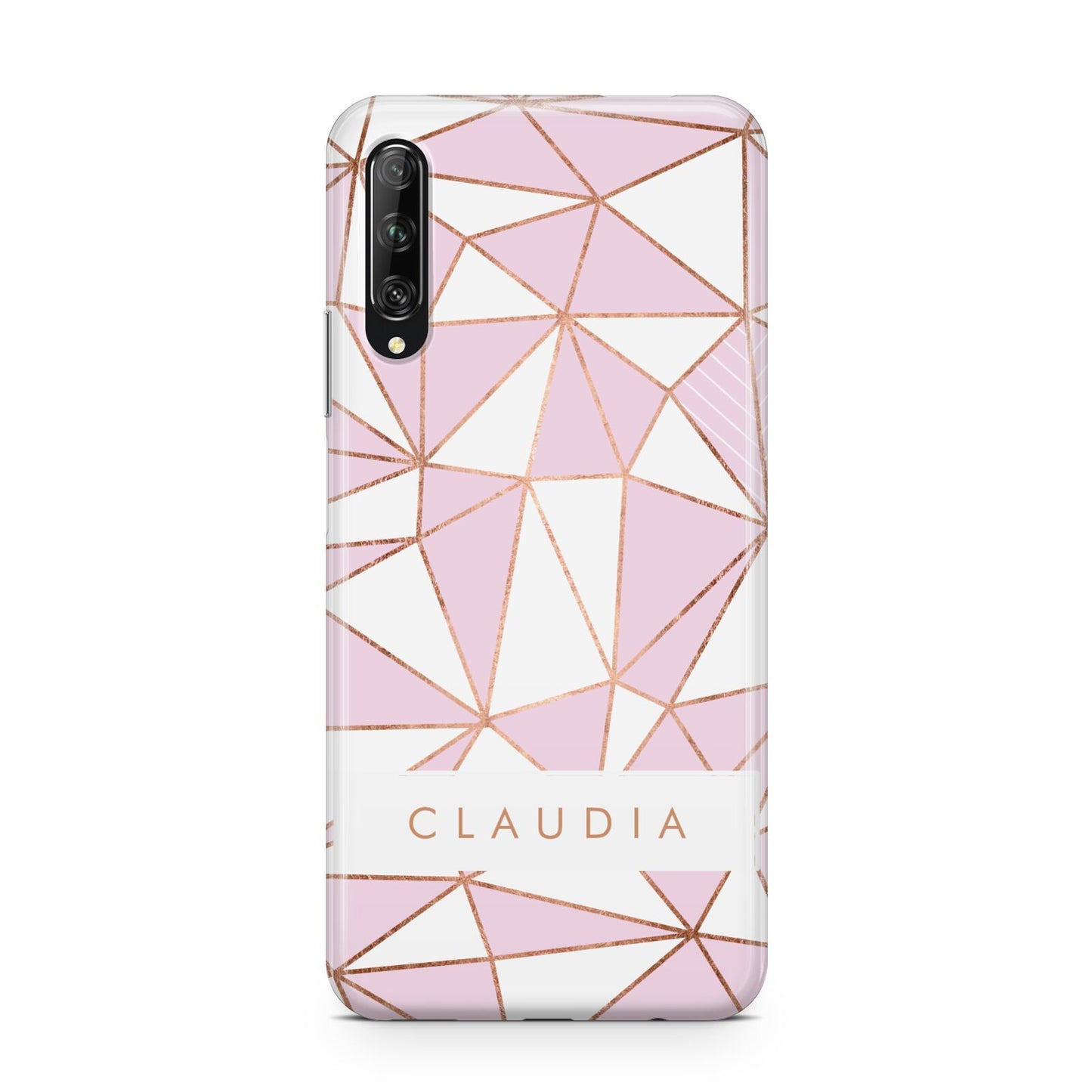 Personalised Pink White Rose Gold Name Huawei P Smart Pro 2019