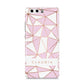 Personalised Pink White Rose Gold Name Huawei P10 Phone Case
