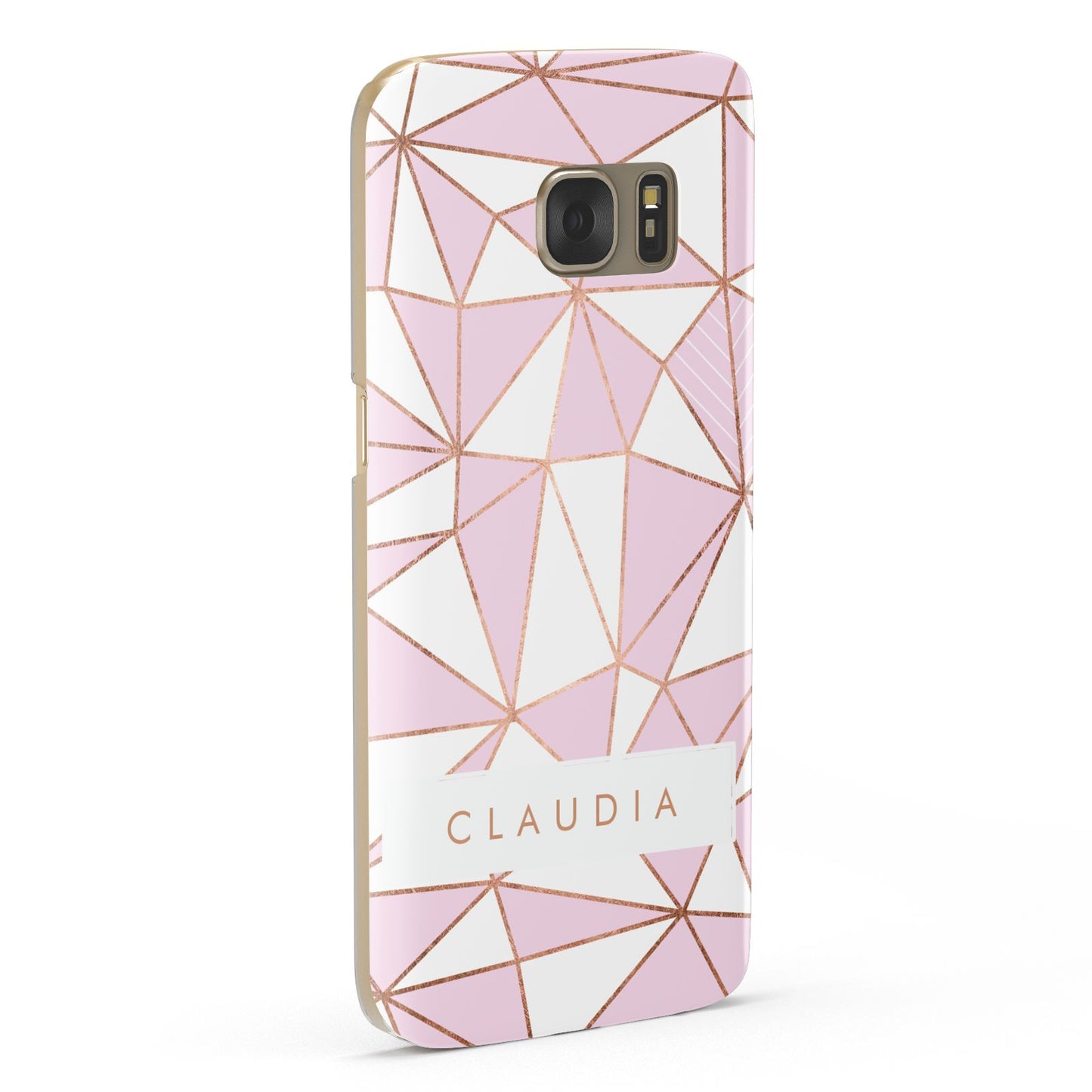 Personalised Pink White Rose Gold Name Samsung Galaxy Case Fourty Five Degrees