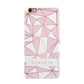 Personalised Pink White Rose Gold Name iPhone 6 Plus 3D Snap Case on Gold Phone