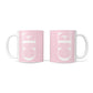 Personalised Pink White Side Initials 10oz Mug Alternative Image 3