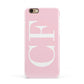 Personalised Pink White Side Initials Apple iPhone 6 3D Snap Case