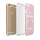 Personalised Pink White Side Initials Apple iPhone 6 3D Tough Case Expanded view