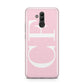 Personalised Pink White Side Initials Huawei Mate 20 Lite