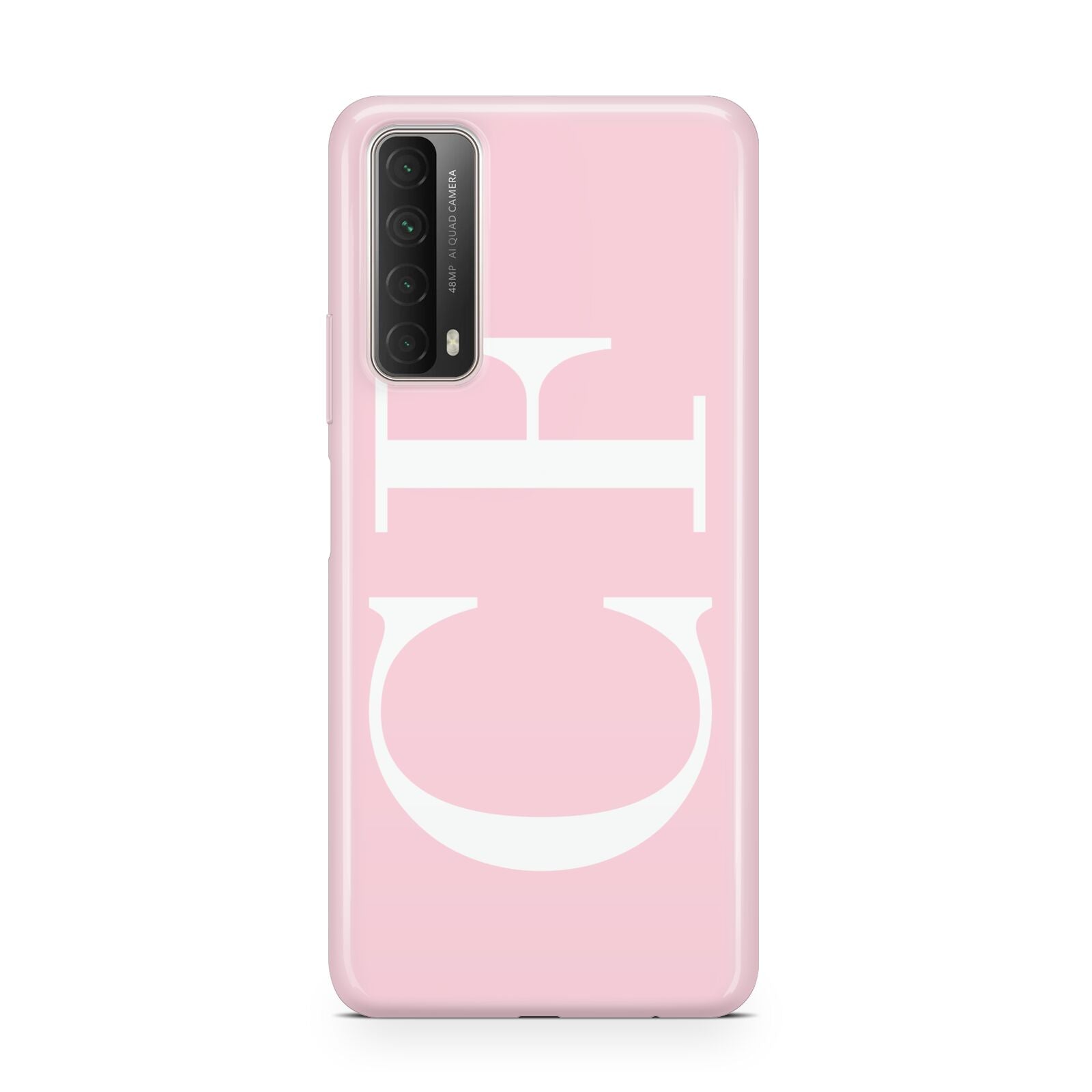 Personalised Pink White Side Initials Huawei P Smart 2021