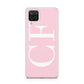 Personalised Pink White Side Initials Samsung M12 Case