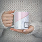Personalised Pink With Marble Initials Name 10oz Mug Alternative Image 5