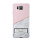 Personalised Pink With Marble Initials Name Samsung Galaxy Alpha Case