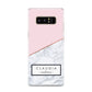 Personalised Pink With Marble Initials Name Samsung Galaxy S8 Case