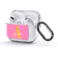 Personalised Pink Yellow Initial AirPods Glitter Case 3rd Gen Side Image