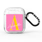 Personalised Pink Yellow Initial AirPods Glitter Case