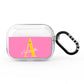 Personalised Pink Yellow Initial AirPods Pro Clear Case