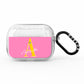 Personalised Pink Yellow Initial AirPods Pro Glitter Case
