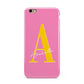 Personalised Pink Yellow Initial Apple iPhone 6 Plus 3D Tough Case