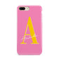 Personalised Pink Yellow Initial Apple iPhone 7 8 Plus 3D Tough Case