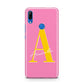 Personalised Pink Yellow Initial Huawei P Smart Z
