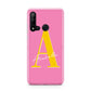 Personalised Pink Yellow Initial Huawei P20 Lite 5G Phone Case