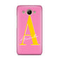 Personalised Pink Yellow Initial Huawei Y3 2017