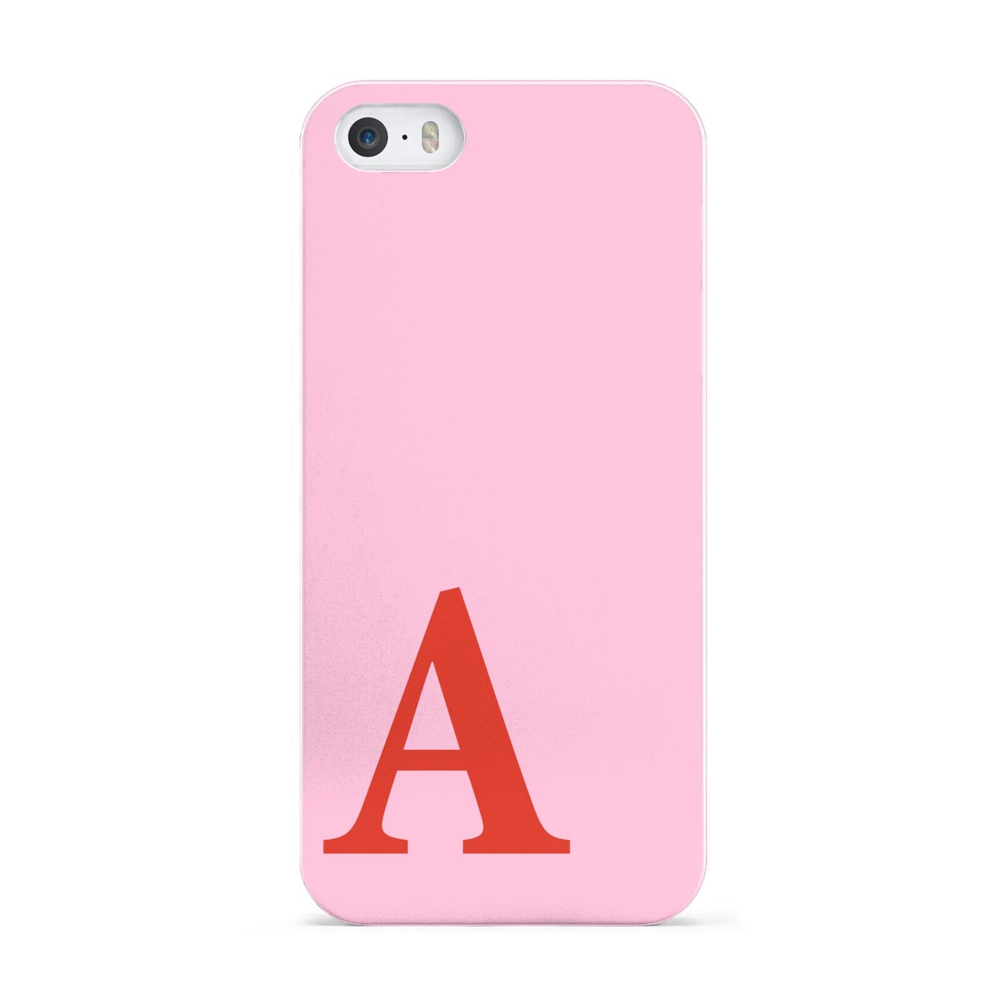 Personalised Pink and Red Apple iPhone 5 Case