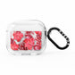 Personalised Pink and Red Floral AirPods Clear Case 3rd Gen