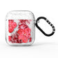 Personalised Pink and Red Floral AirPods Glitter Case