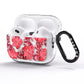 Personalised Pink and Red Floral AirPods Pro Glitter Case Side Image