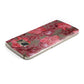 Personalised Pink and Red Floral Samsung Galaxy Case Top Cutout