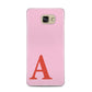 Personalised Pink and Red Samsung Galaxy A5 2016 Case on gold phone