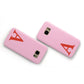 Personalised Pink and Red Samsung Galaxy Case Flat Overview