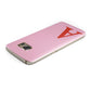 Personalised Pink and Red Samsung Galaxy Case Top Cutout