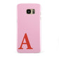 Personalised Pink and Red Samsung Galaxy S7 Edge Case