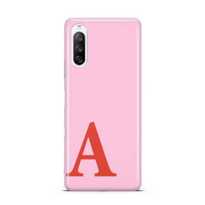 Personalised Pink and Red Sony Xperia 10 III Case