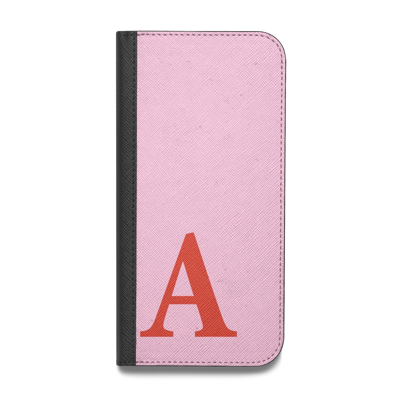 Personalised Pink and Red Vegan Leather Flip Samsung Case
