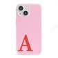 Personalised Pink and Red iPhone 13 Mini Clear Bumper Case