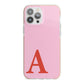Personalised Pink and Red iPhone 13 Pro Max TPU Impact Case with Pink Edges
