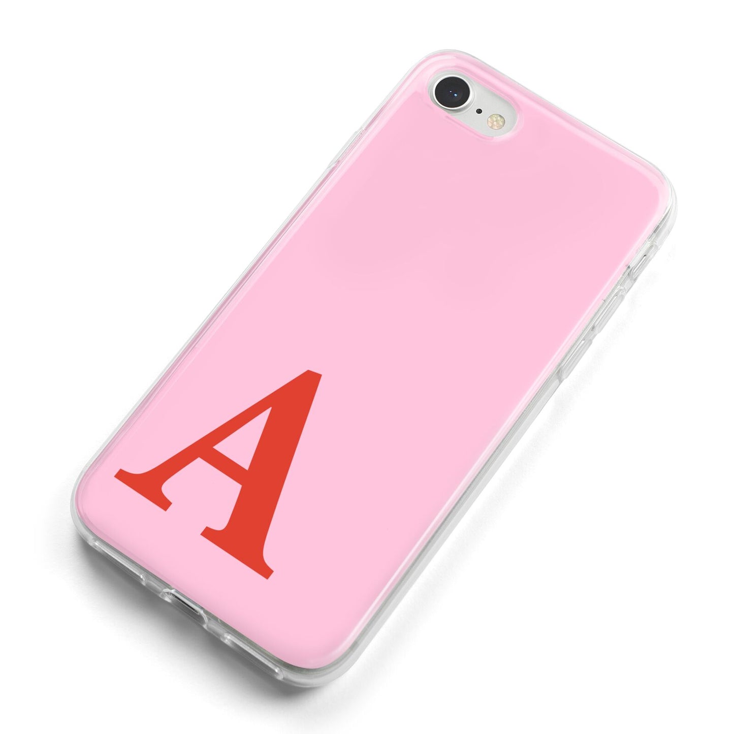 Personalised Pink and Red iPhone 8 Bumper Case on Silver iPhone Alternative Image