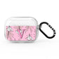Personalised Pink and White Floral Monogram AirPods Pro Clear Case