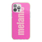 Personalised Pink iPhone 13 Pro Max TPU Impact Case with Pink Edges