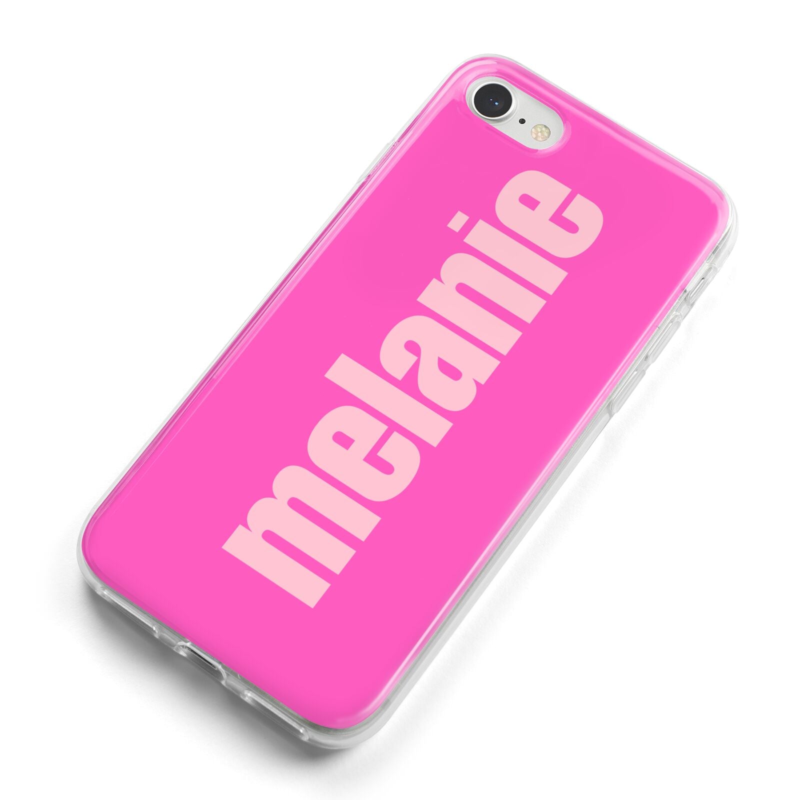 Personalised Pink iPhone 8 Bumper Case on Silver iPhone Alternative Image