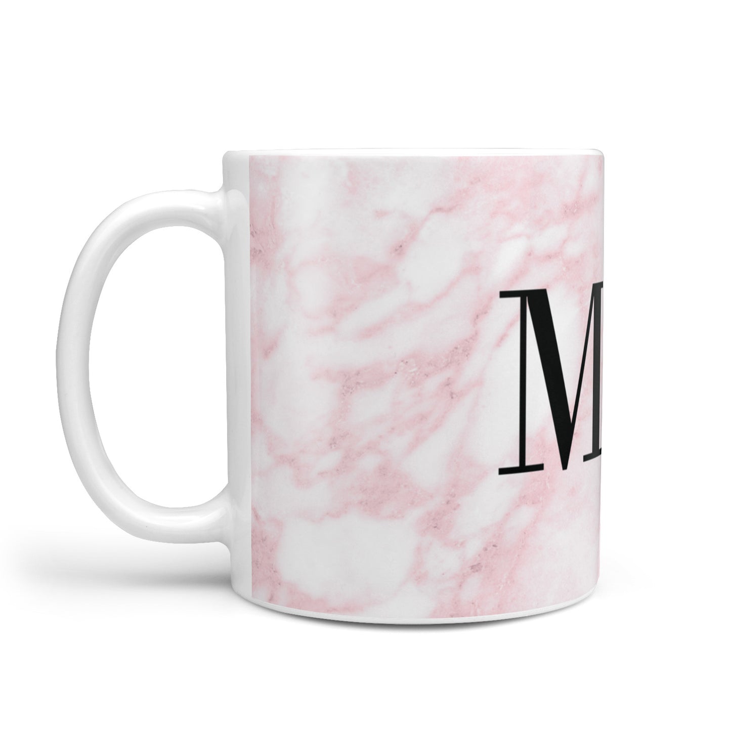 Personalised Pinky Marble Initials 10oz Mug Alternative Image 1