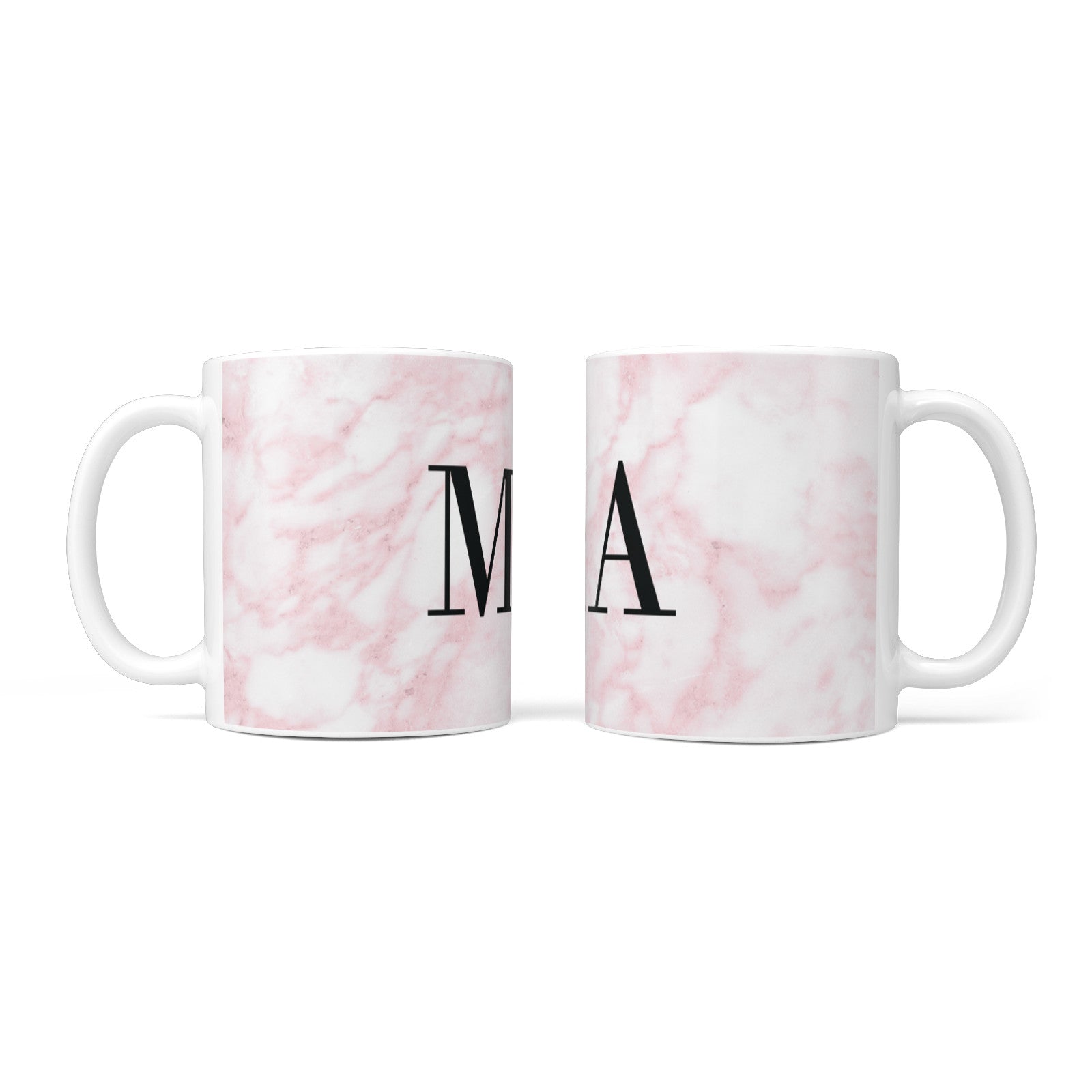 Personalised Pinky Marble Initials 10oz Mug Alternative Image 3