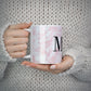 Personalised Pinky Marble Initials 10oz Mug Alternative Image 5