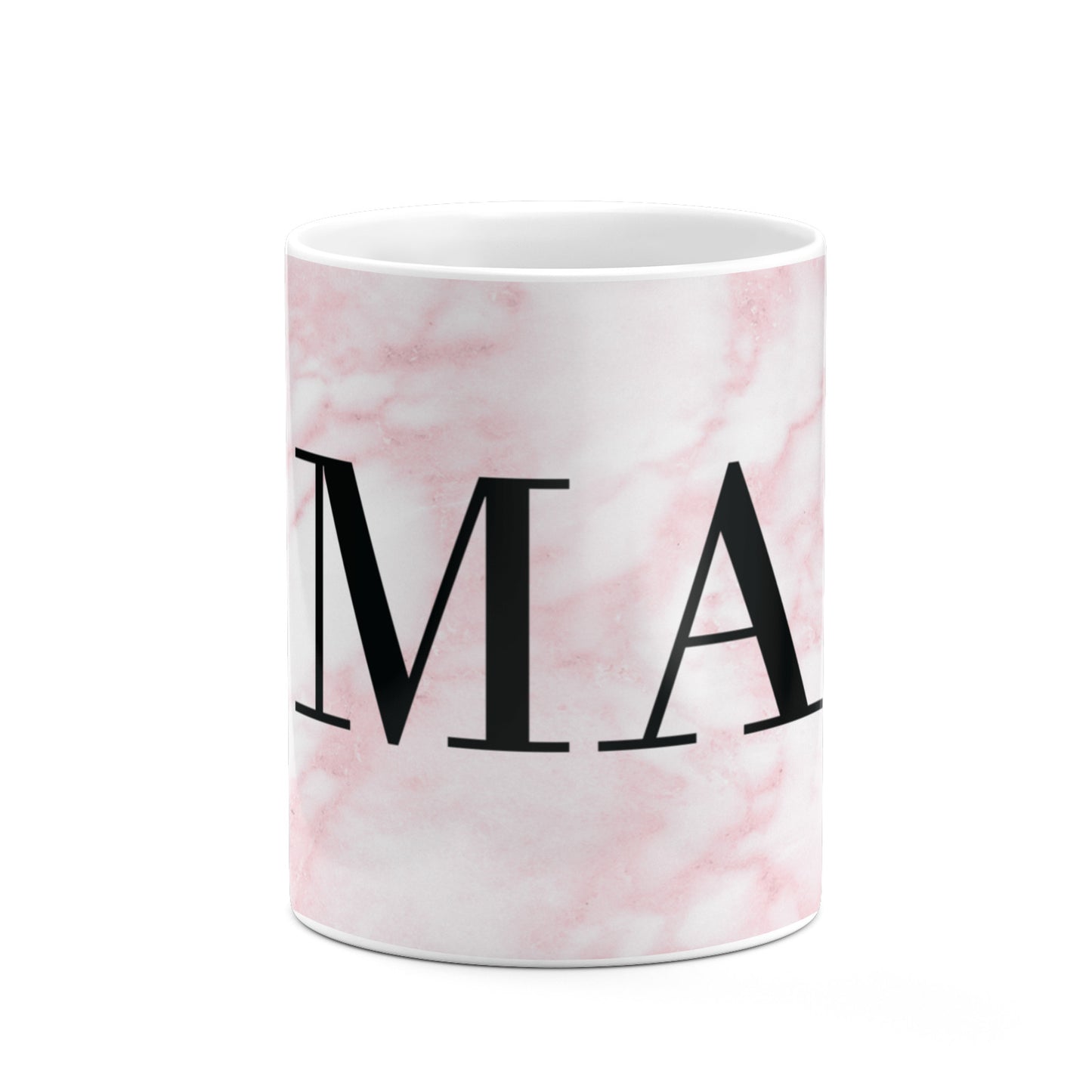 Personalised Pinky Marble Initials 10oz Mug Alternative Image 7