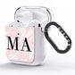 Personalised Pinky Marble Initials AirPods Clear Case Side Image